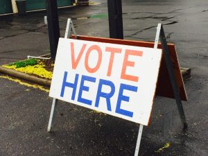 vote here sign